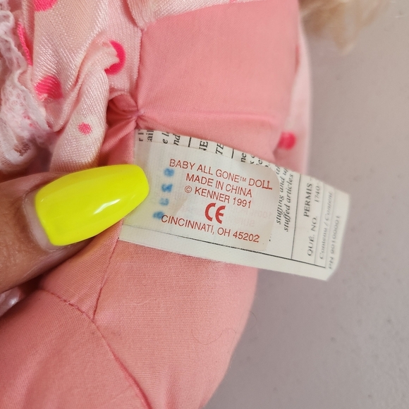 Vintage 1991 Kenner Baby All Gone Baby Doll Original Pink 1990s Toy - Picture 5 of 7